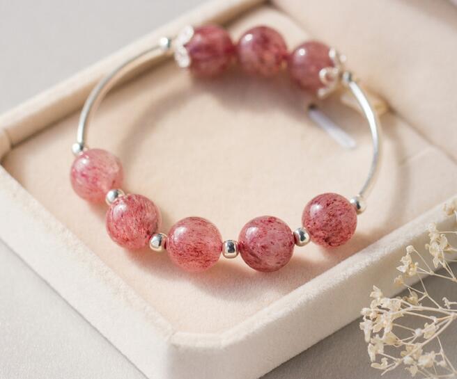 Sterling Silver Rose Quartz Bracelet 925 silver