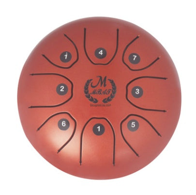 5.5" Steel Tongue Drum Red