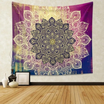 Magenta Ombre Mandala Tapestry