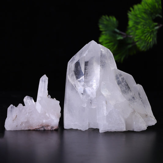 Natural White Crystal Cluster Raw Ore Ornaments