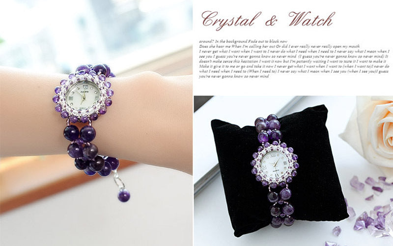 Amethyst Watch Bracelet