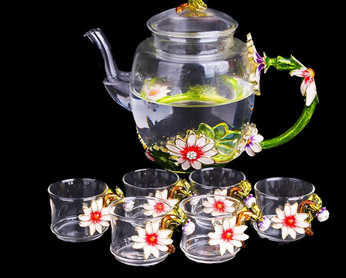 Crystal Glass Tea Set 3style