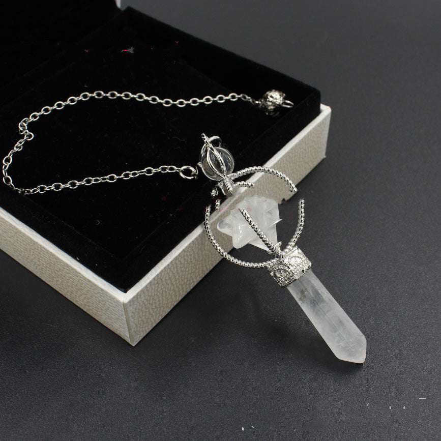 Natural Gemstones Merkaba Pendulum Healing Crystal White