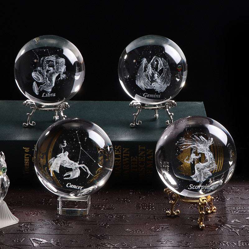 3D Constellation Crystal Sphere Transparent