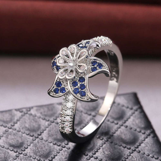 Charming Mandala Flower Ring