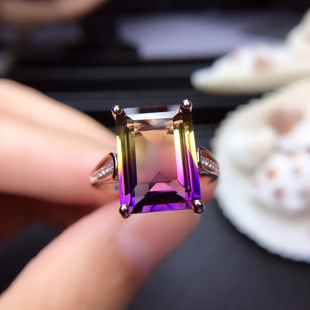 Classic Amethyst Ring Gradient Colour