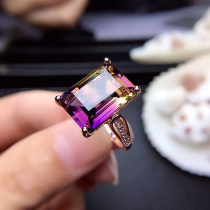 Classic Amethyst Ring Gradient Colour