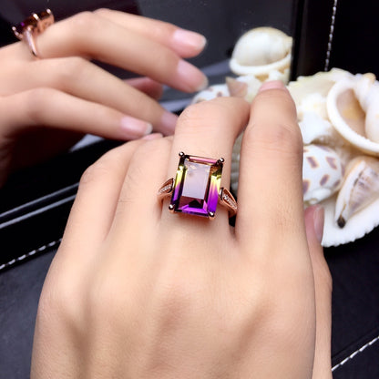 Classic Amethyst Ring Gradient Colour