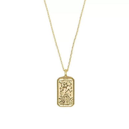 Tarot Power La Luna Gold Necklace A Golden