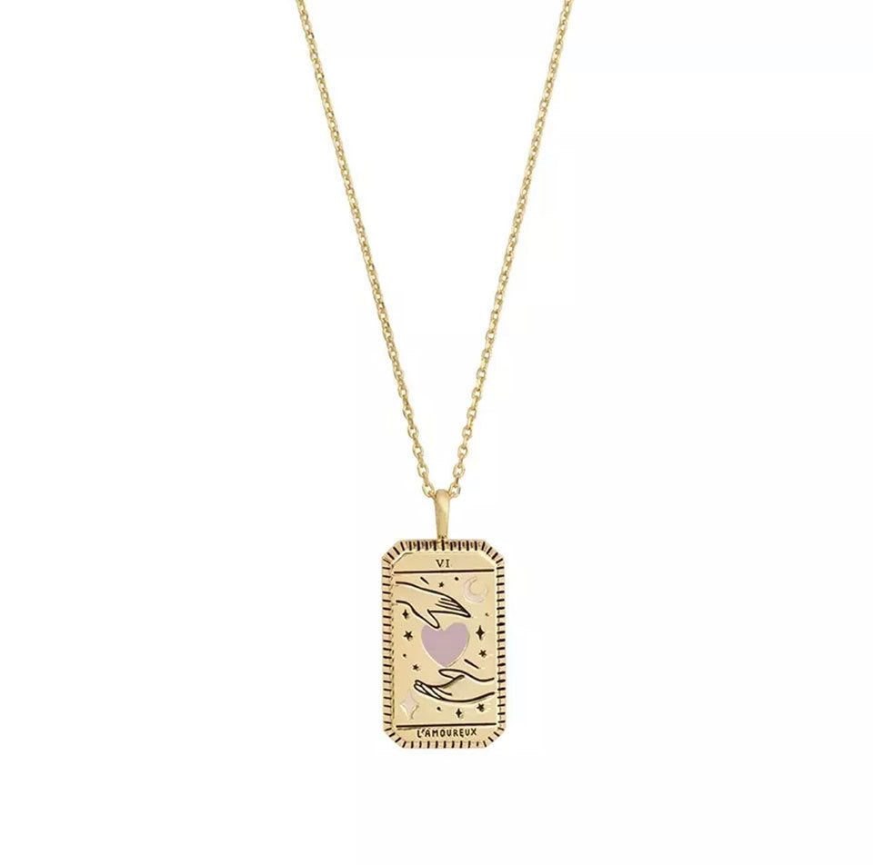 Tarot Power La Luna Gold Necklace F Golden