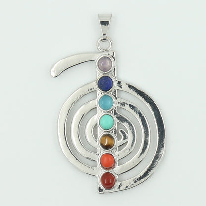 Yoga Seven Chakra Semi-Precious Stone Pendant