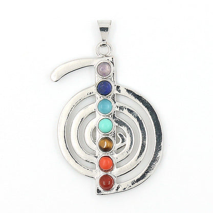 Yoga Seven Chakra Semi-Precious Stone Pendant