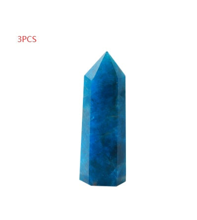 Blue Apatite Healing Tower Crystal Blue 3PCS