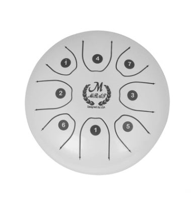 5.5" Steel Tongue Drum White