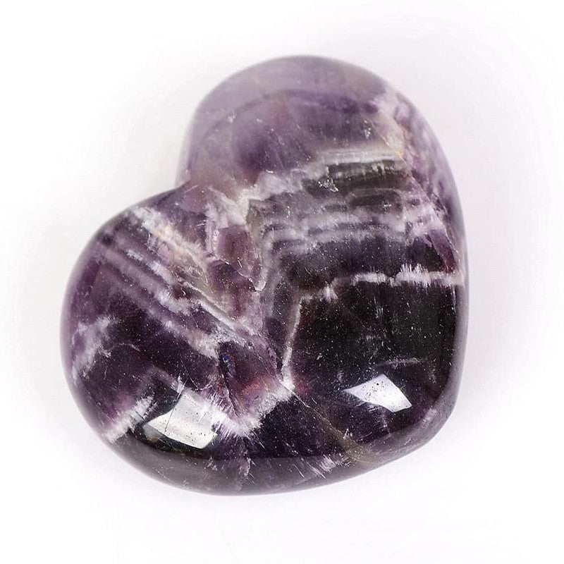 Natural Quartz Heart Amethyst Quartz Healing Gemstone Love