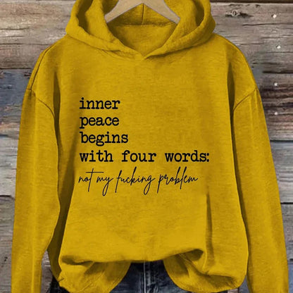 Inner Peace Begins With Four Words Yellow