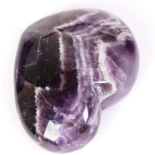 Natural Quartz Heart Amethyst Quartz Healing Gemstone Love K9