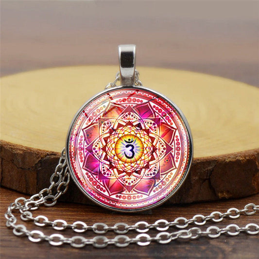 Yoga Mandala Time Gem Necklace