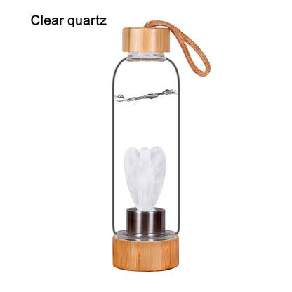 Decorative Energy Glass Tea Cup Sports Water Bottle White crystal 550ml