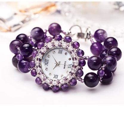 Amethyst Watch Bracelet