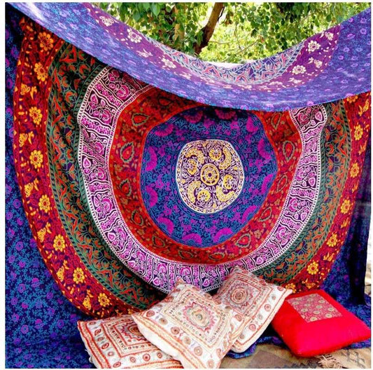 Large Indian Mandala Tapestry default