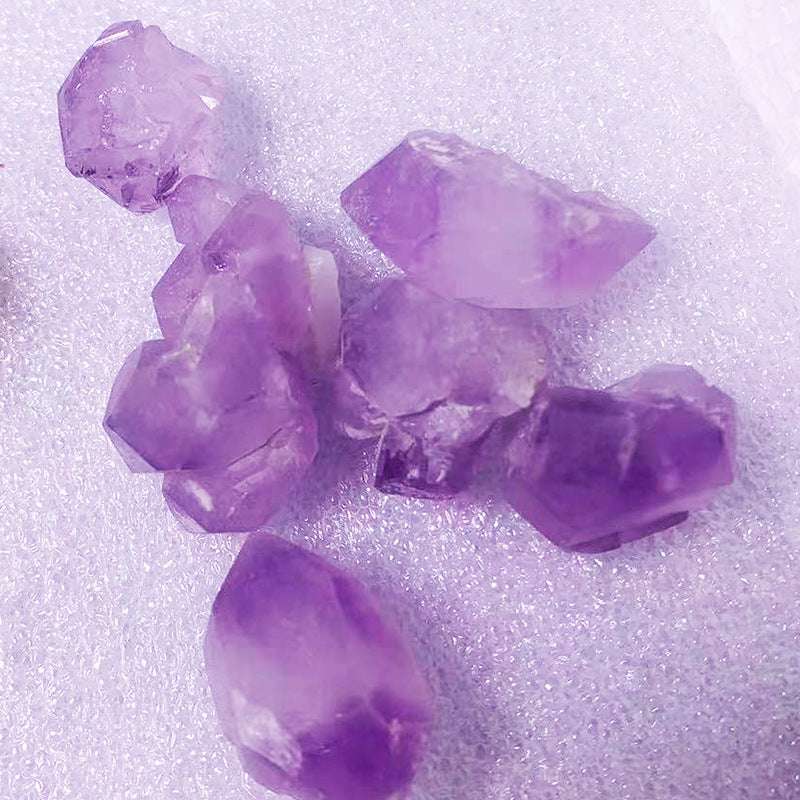 Natural Crystal Raw Crushed Stone Amethyst With Holes Amethyst Flowers