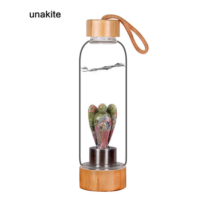 Decorative Energy Glass Tea Cup Sports Water Bottle Anthocyanine 550ml