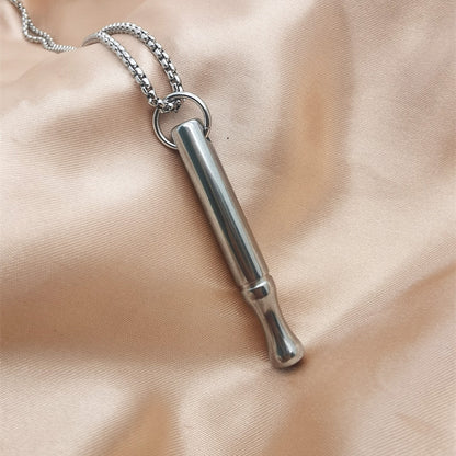 Breathing Necklace Meditation Tool Anxiety Silver