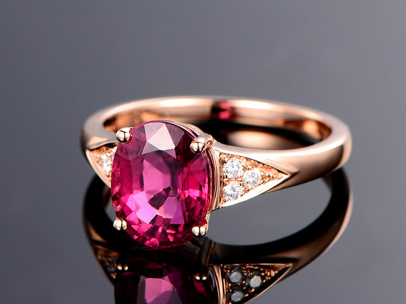 Simulation Tourmaline Gemstone Ring