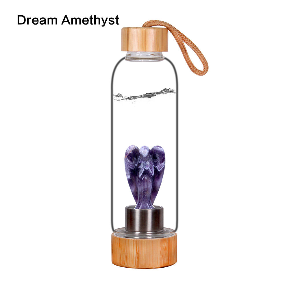 Decorative Energy Glass Tea Cup Sports Water Bottle Dream amethyst 550ml