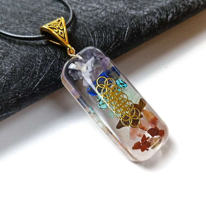 Crystal Semi-precious Stone Gravel Chakra Chakra Necklace