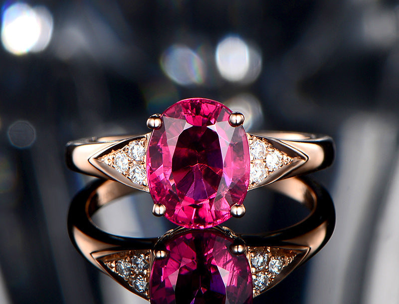 Simulation Tourmaline Gemstone Ring