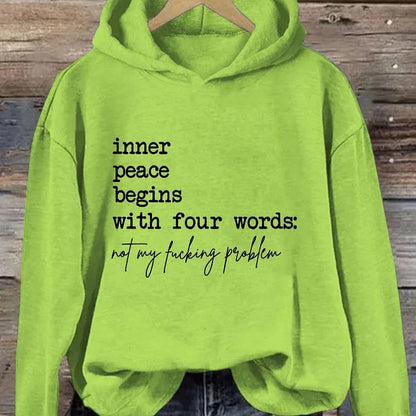 Inner Peace Begins With Four Words Fluorescent Green