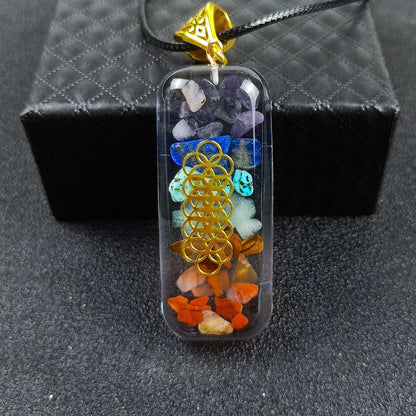 Crystal Semi-precious Stone Gravel Chakra Chakra Necklace