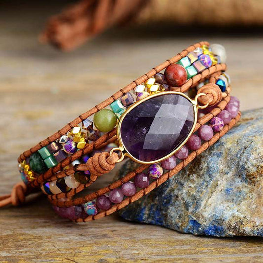 Amethyst Healing -Good Luck- Friendship Bracelet