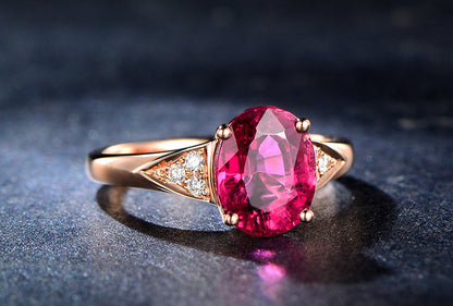 Simulation Tourmaline Gemstone Ring